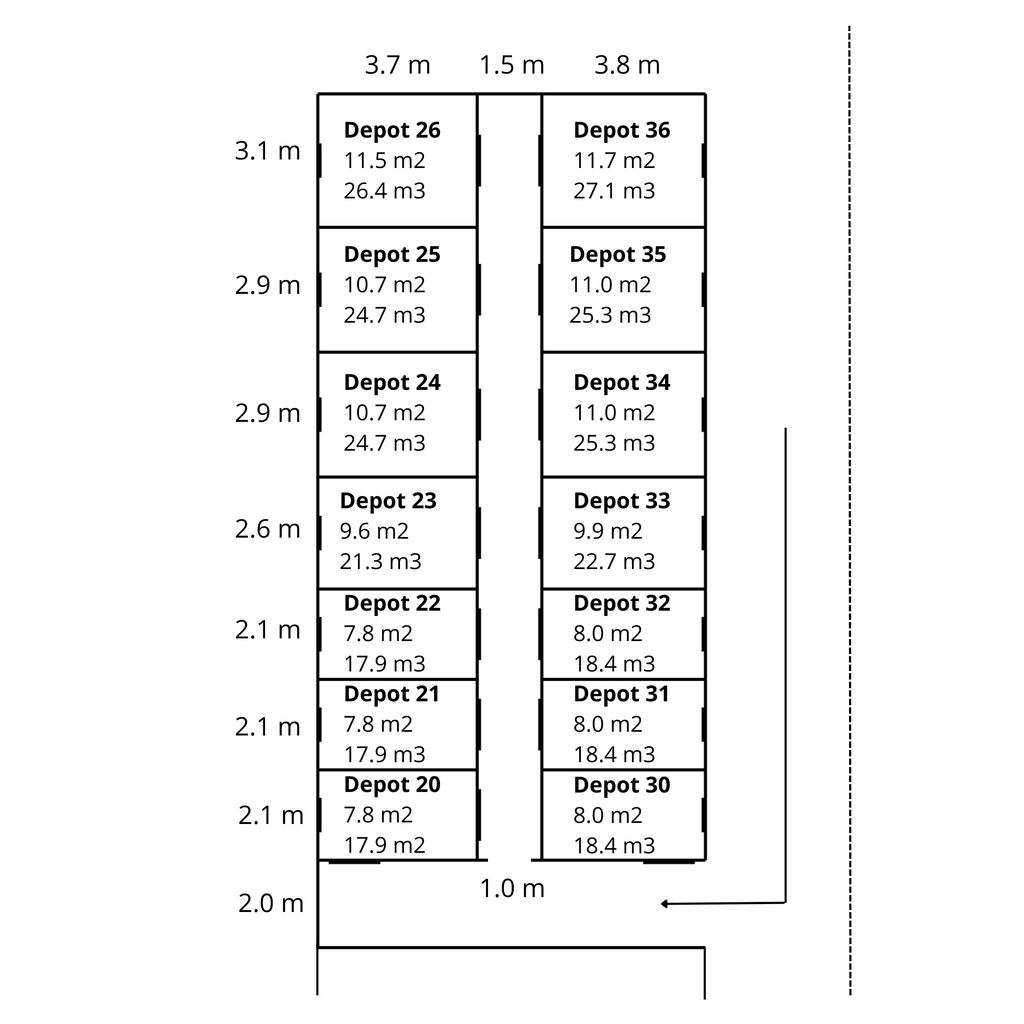Depotrum udlejes - stueplan