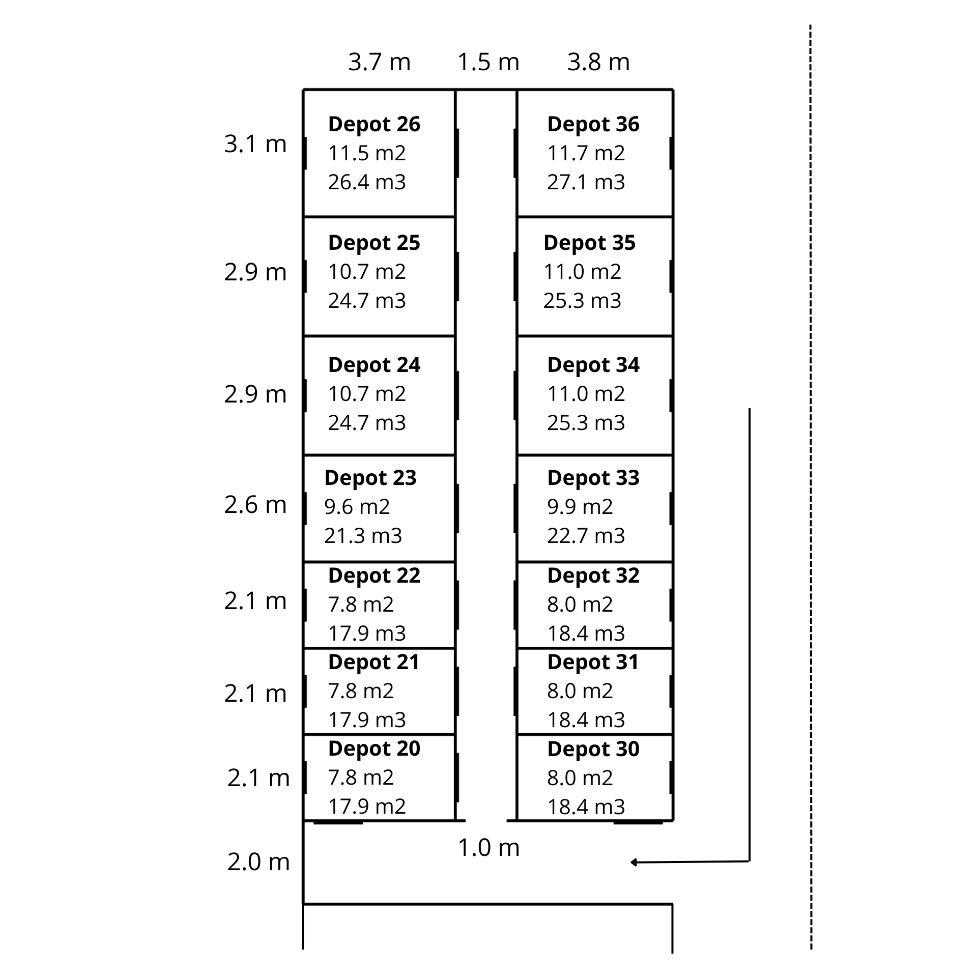 Depotrum udlejes - stueplan