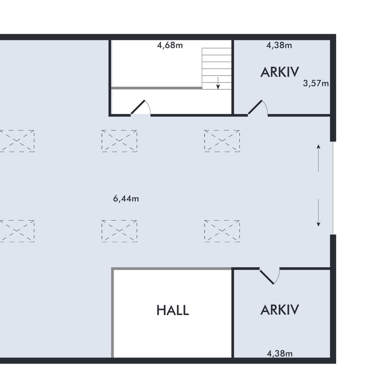 Depotrum/arkiv udlejes - 1. sal